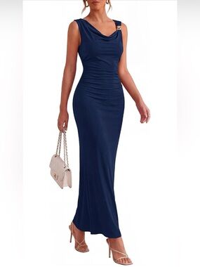 Elegant Cocktail Dress Sleeveless Solid Body